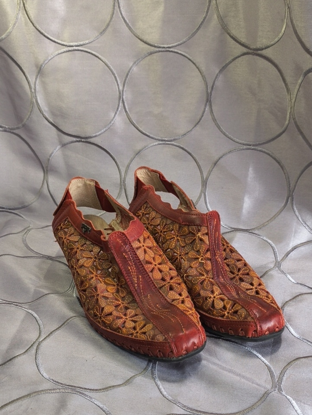 PIKOLINOS Coral Perforated Slip-On Mules AA